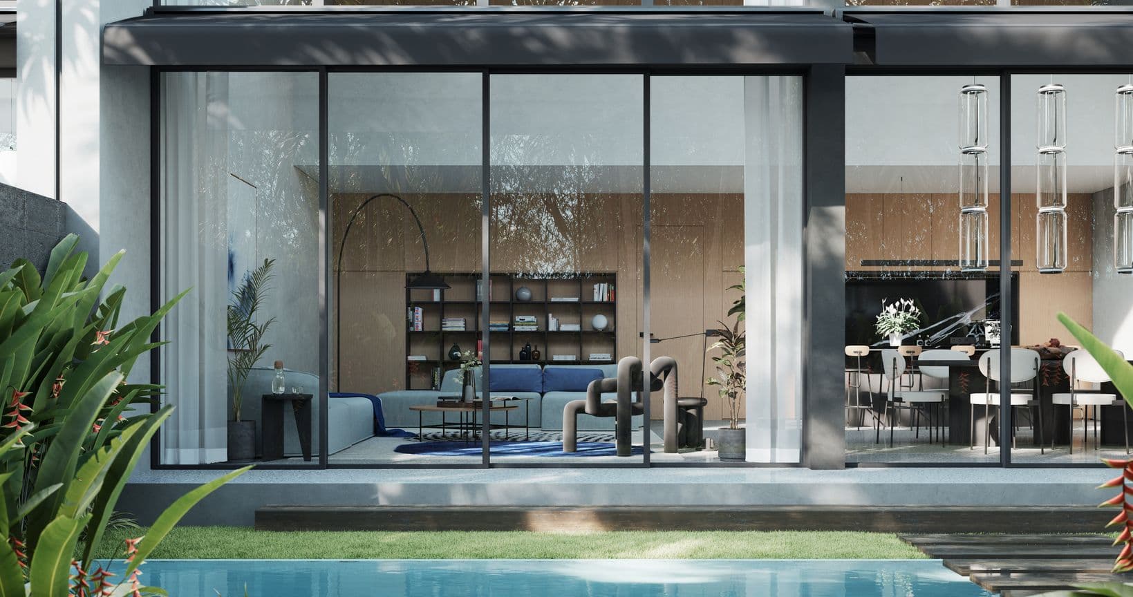 Ecoverse by OXO, a pool below its terraces