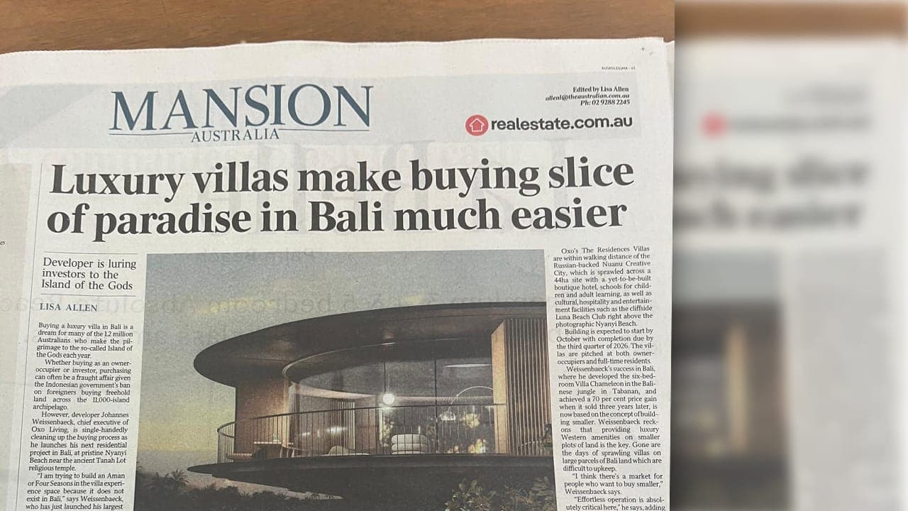 Luxury Villas make buying slice of paradise in Bali much easier